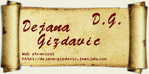 Dejana Gizdavić vizit kartica